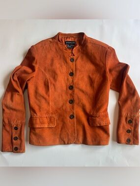 Concept Vintage Orange Suede Fitter Jacket